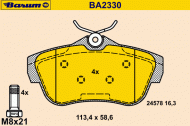 Комплект тормозных колодок BARUM BA2330