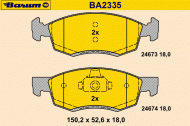 Комплект тормозных колодок BARUM BA2335