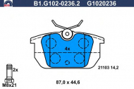 Комплект тормозных колодок GALFER B1.G102-0236.2