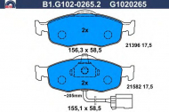 Комплект тормозных колодок GALFER B1.G102-0265.2