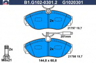 Комплект тормозных колодок GALFER B1.G102-0301.2
