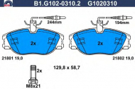 Комплект тормозных колодок GALFER B1.G102-0310.2