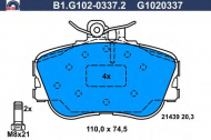 Комплект тормозных колодок GALFER B1.G102-0337.2