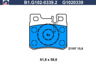 Комплект тормозных колодок GALFER B1.G102-0339.2