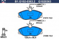 Комплект тормозных колодок GALFER B1.G102-0363.2