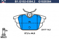 Комплект тормозных колодок GALFER B1.G102-0384.2