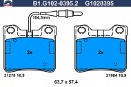 Комплект тормозных колодок GALFER B1.G102-0395.2