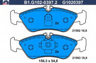 Комплект тормозных колодок GALFER B1.G102-0397.2