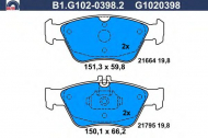 Комплект тормозных колодок GALFER B1.G102-0398.2