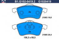 Комплект тормозных колодок GALFER B1.G102-0419.2