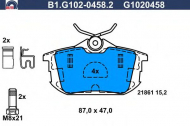 Комплект тормозных колодок GALFER B1.G102-0458.2