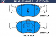 Комплект тормозных колодок GALFER B1.G102-0469.2