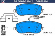 Комплект тормозных колодок GALFER B1.G102-0514.2