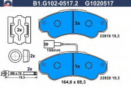Комплект тормозных колодок GALFER B1.G102-0517.2