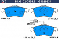 Комплект тормозных колодок GALFER B1.G102-0534.2