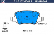 Комплект тормозных колодок GALFER B1.G102-0544.2