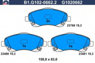Комплект тормозных колодок GALFER B1.G102-0662.2