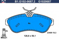 Комплект тормозных колодок GALFER B1.G102-0687.2