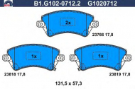 Комплект тормозных колодок GALFER B1.G102-0712.2
