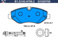 Комплект тормозных колодок GALFER B1.G102-0769.2