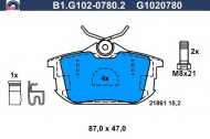 Комплект тормозных колодок GALFER B1.G102-0780.2