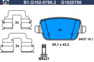 Комплект тормозных колодок GALFER B1.G102-0786.2
