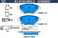 Комплект тормозных колодок GALFER B1.G102-0802.2