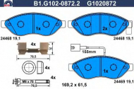 Комплект тормозных колодок GALFER B1.G102-0872.2