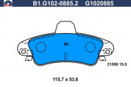 Комплект тормозных колодок GALFER B1.G102-0885.2