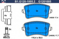 Комплект тормозных колодок GALFER B1.G120-1005.2