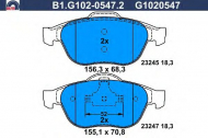 Комплект тормозных колодок GALFER B1.G102-0547.2