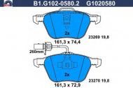 Комплект тормозных колодок GALFER B1.G102-0580.2