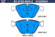 Комплект тормозных колодок GALFER B1.G102-0634.2