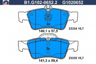 Комплект тормозных колодок GALFER B1.G102-0652.2