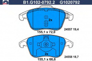 Комплект тормозных колодок GALFER B1.G102-0792.2
