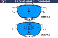 Комплект тормозных колодок GALFER B1.G102-0867.2
