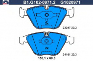 Комплект тормозных колодок GALFER B1.G102-0971.2