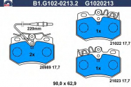 Комплект тормозных колодок GALFER B1.G102-0213.2