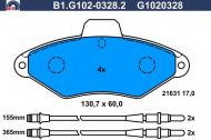 Комплект тормозных колодок GALFER B1.G102-0328.2