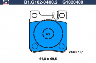 Комплект тормозных колодок GALFER B1.G102-0400.2