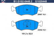 Комплект тормозных колодок GALFER B1.G102-0448.2