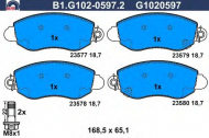 Комплект тормозных колодок GALFER B1.G102-0597.2
