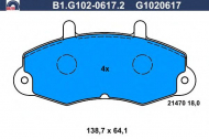 Комплект тормозных колодок GALFER B1.G102-0617.2