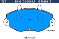 Комплект тормозных колодок GALFER B1.G102-0618.2