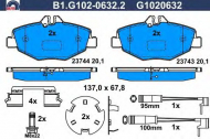 Комплект тормозных колодок GALFER B1.G102-0632.2