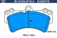 Комплект тормозных колодок GALFER B1.G102-0710.2