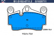 Комплект тормозных колодок GALFER B1.G102-0711.2