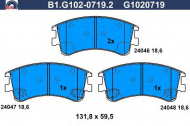 Комплект тормозных колодок GALFER B1.G102-0719.2