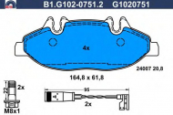 Комплект тормозных колодок GALFER B1.G102-0751.2