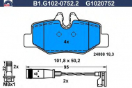 Комплект тормозных колодок GALFER B1.G102-0752.2